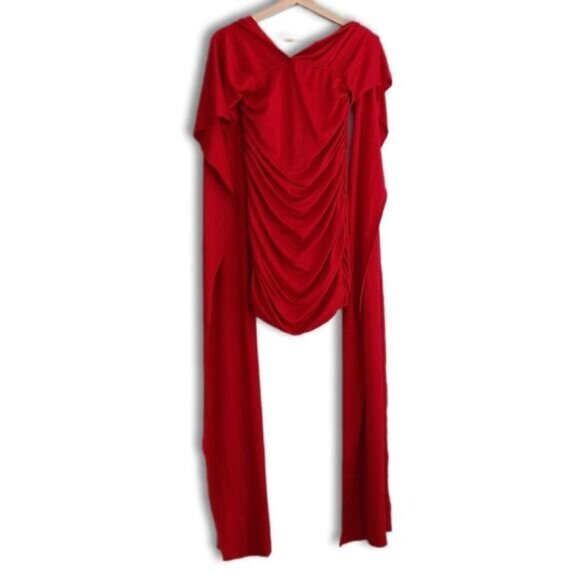 QED LONDON Multi Way Ruched Mini Dress Red Sz S - Picture 7 of 14